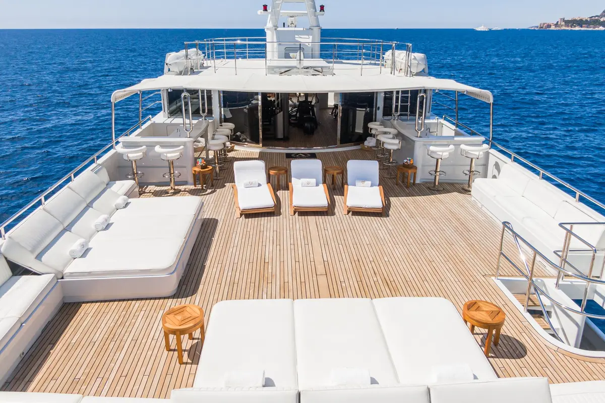 Apogee, master cabin — Athens Yachts Rental, Athens. Apogee — 62.5m