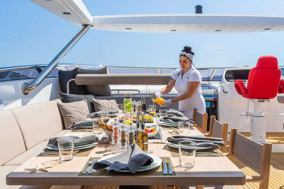 Cranchi A46, aft deck — Athens Yachts Rental, Athens. Cranchi A46 — 14m