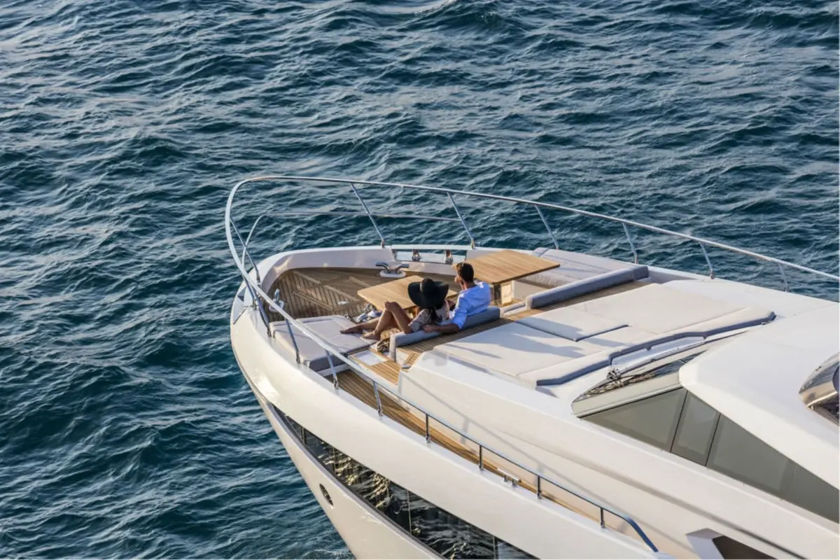 Ferretti 920, aft deck — Athens Yachts Rental, Athens. Ferretti 920 — 28m