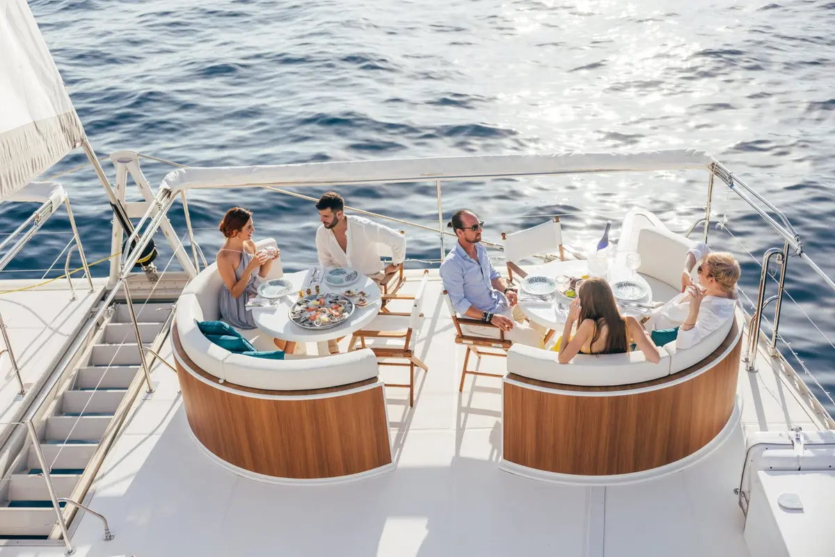 Manana Yacht, aft deck — Athens Yachts Rental, Athens. Manana Yacht — 20.8m