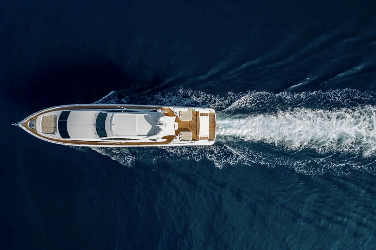 Mangusta 105, main deck — Athens Yachts Rental, Athens. Mangusta 105 — 31m
