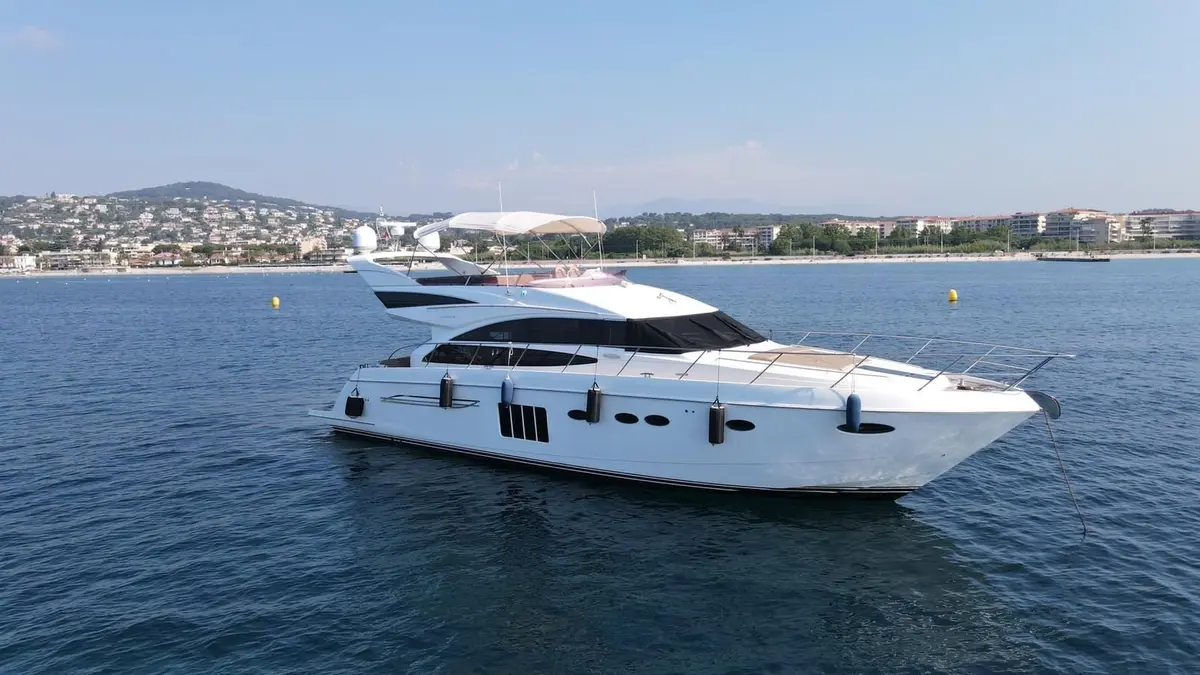 Princess 64 Fly, aft deck — Athens Yachts Rental, Athens. Princess 64 Fly — 20m