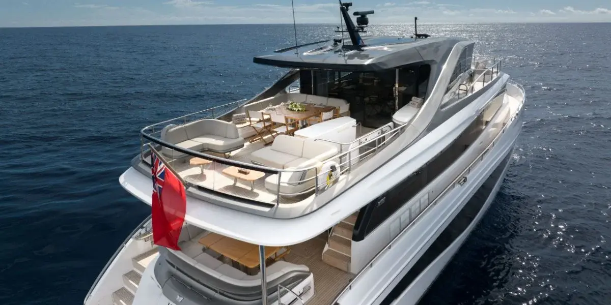 Princess Y80, main deck — Athens Yachts Rental, Athens. Princess Y80 — 25m