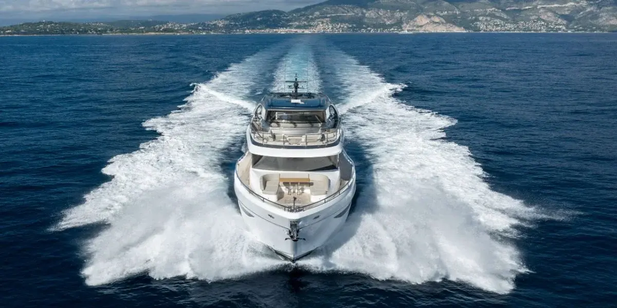Princess Y80, aft deck — Athens Yachts Rental, Athens. Princess Y80 — 25m