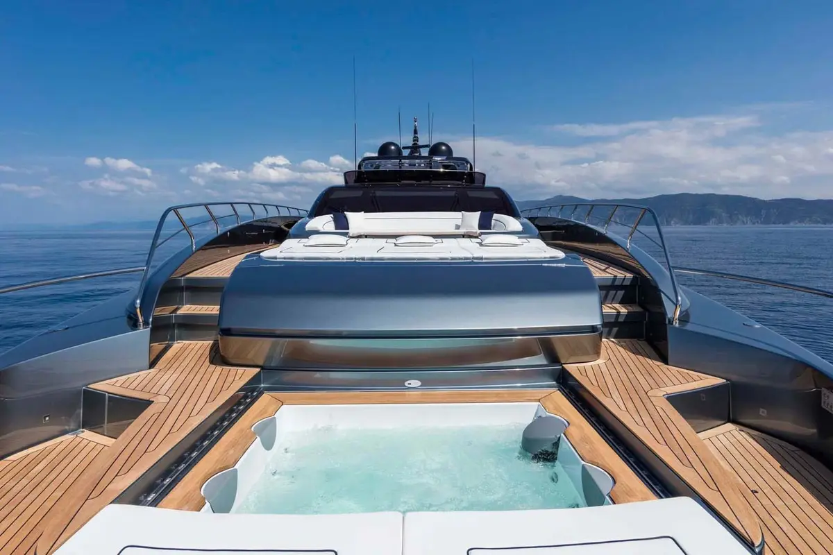 Riva 110, aft deck — Athens Yachts Rental, Athens. Riva 110 — 33m