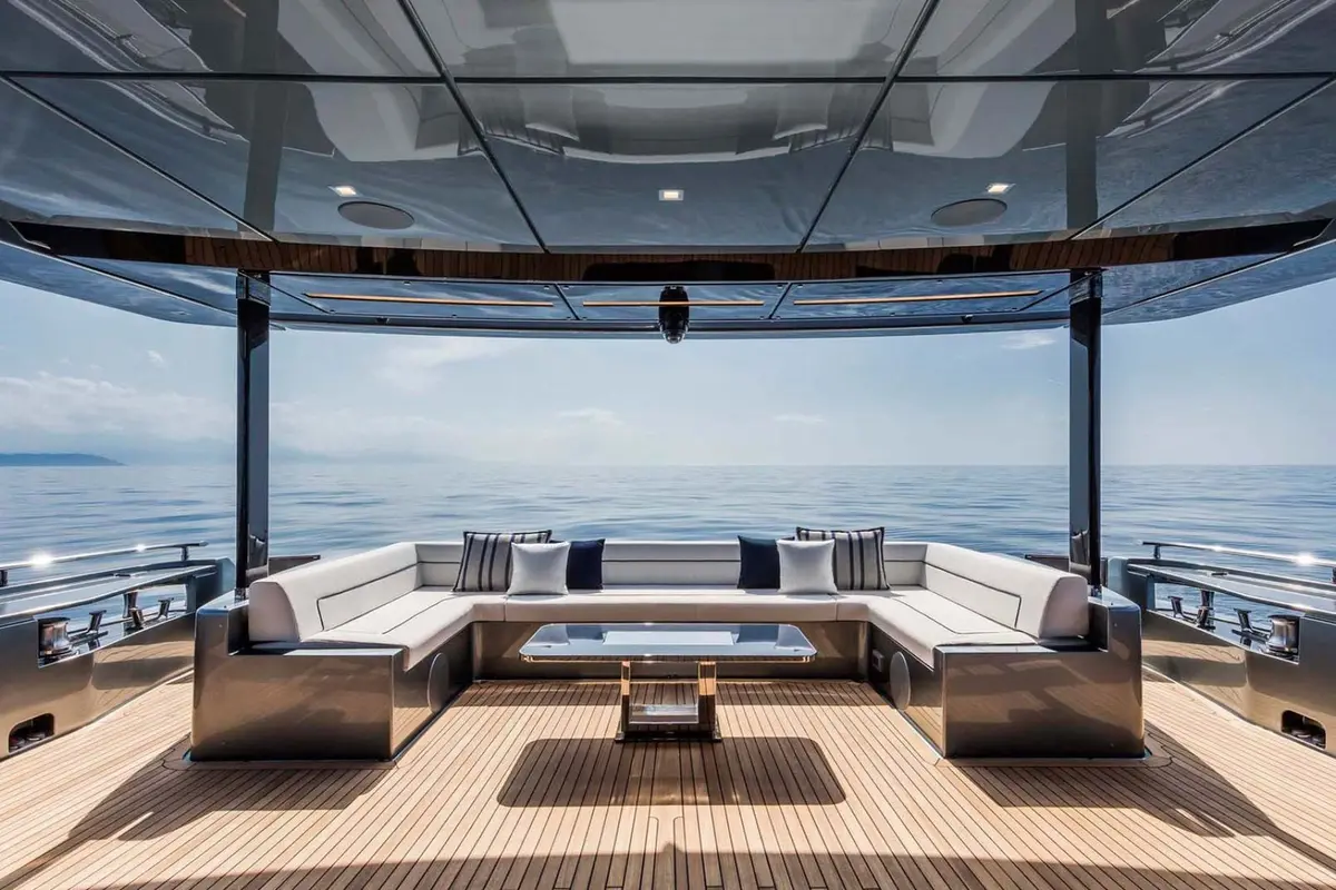 Riva 110, salon — Athens Yachts Rental, Athens. Riva 110 — 33m