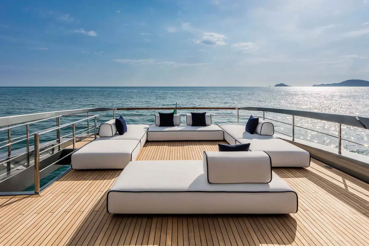 Riva 110, master cabin — Athens Yachts Rental, Athens. Riva 110 — 33m