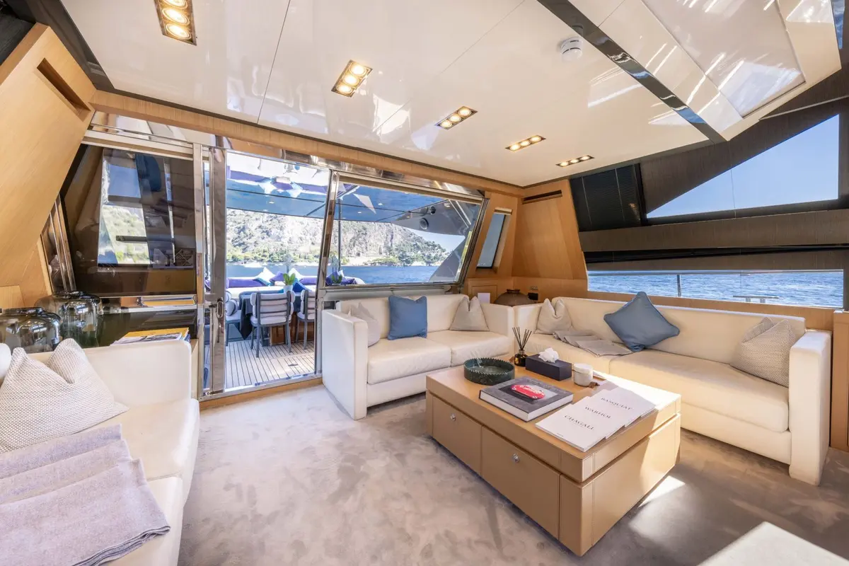 Riva 86 Domino, main deck — Athens Yachts Rental, Athens. Riva 86 Domino — 26m