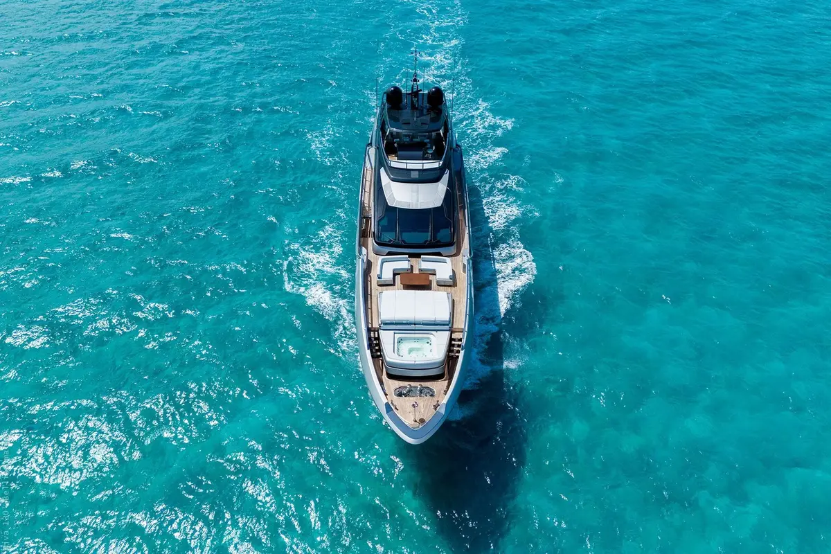 Riva 130 Bellissima, aft deck — Athens Yachts Rental, Athens. Riva 130 Bellissima — 40m