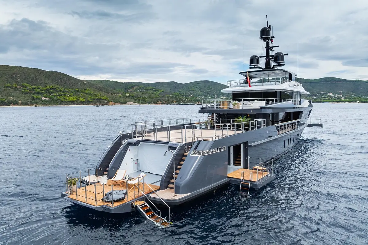 M, aft deck — Athens Yachts Rental, Athens. M — 47m
