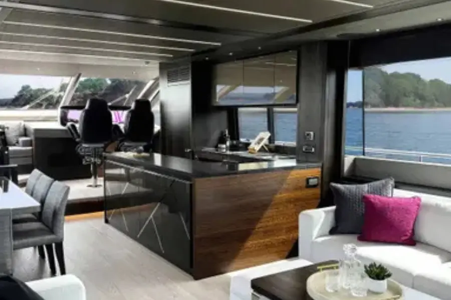 Sunseeker 76, aft deck — Athens Yachts Rental, Athens. Sunseeker 76 — 23m