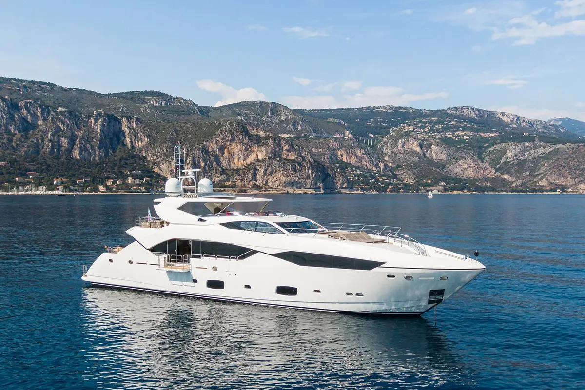 Sunseeker 115, aft deck — Athens Yachts Rental, Athens. Sunseeker 115 — 35m